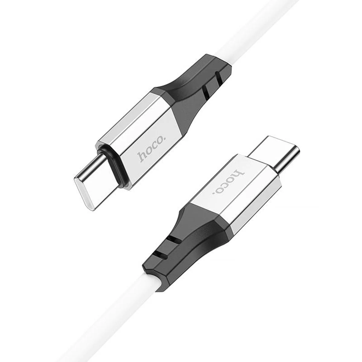 Дата кабель Hoco X86 Spear Type-C to Type-C 60W (1m) White