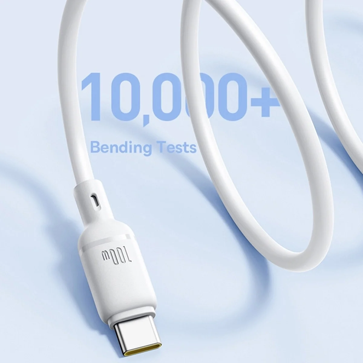 Дата кабель Baseus Silky Series OS Fast Charging USB Type-C 100W (1m) (P10377703) Moon White