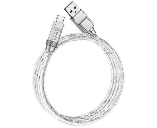Дата кабель Hoco U113 Solid 100W USB to Type-C (1m) Silver