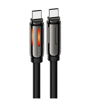 Дата кабель Hoco U136 Prize Type-C to Type-C 60W (1.2m) Black