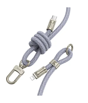 Дата кабель-шнурок Hoco GH7 Elegant Type-C to Lightning (1.8m) Denim Blue Дата кабель-шнурок Hoco GH7 Elegant Type-C to Lightning (1.8m) Denim Blue