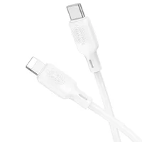 Дата кабель Borofone BX113 Lenny Type-C to Lightning 27W (1m) White