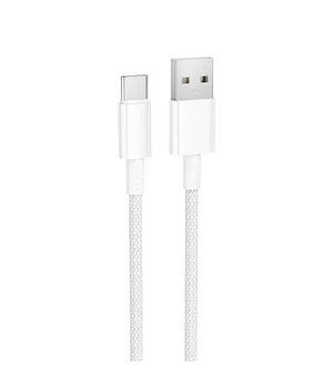 Дата кабель Borofone BX117 Source USB to Type-C 3A (1m) White