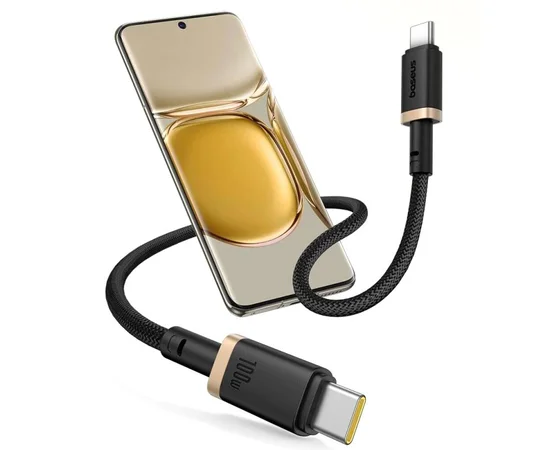 Дата кабель Baseus Dura Series Fast Charging Type-C to Type-C 100W (1m) (P10377803U01) Gold / Black