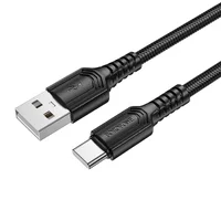 Дата кабель Borofone BX116 Certain USB to Type-C 3A (1m) Black