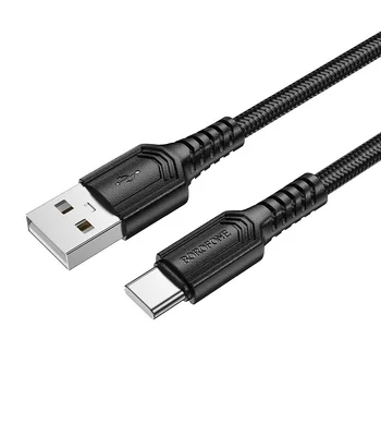 Дата кабель Borofone BX116 Certain USB для Type-C 3A (1m) Black