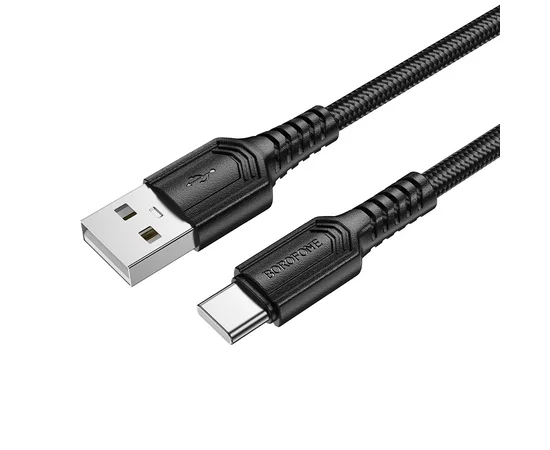 Дата кабель Borofone BX116 Certain USB to Type-C 3A (1m) Black