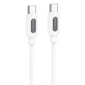 Дата кабель Borofone BX114 Structure Type-C to Type-C 60W (1m) White