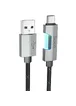 Дата кабель Hoco U123 Regent colorful 3A USB to Type-C (1.2m) Black