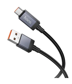Дата кабель Hoco X118 Generous with display USB to Type-C 5A (1m) Black