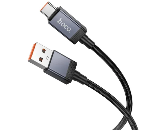 Дата кабель Hoco X118 Generous with display USB to Type-C 5A (1m) Black