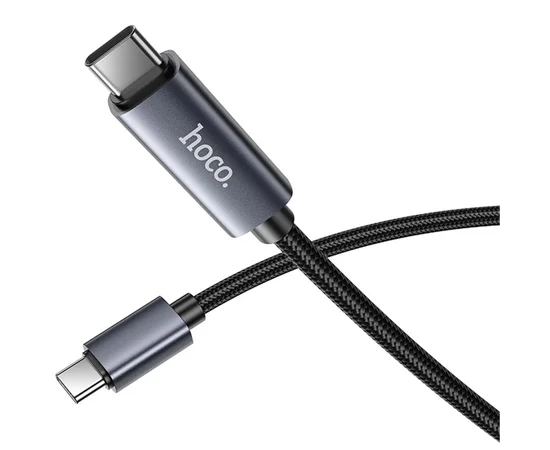 Дата кабель Hoco X112 Favor with display Type-C to Type-C 60W (1m) Black