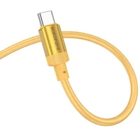 Дата кабель Borofone BX108 Start silicone USB to Type-C 3A (1m) Gold