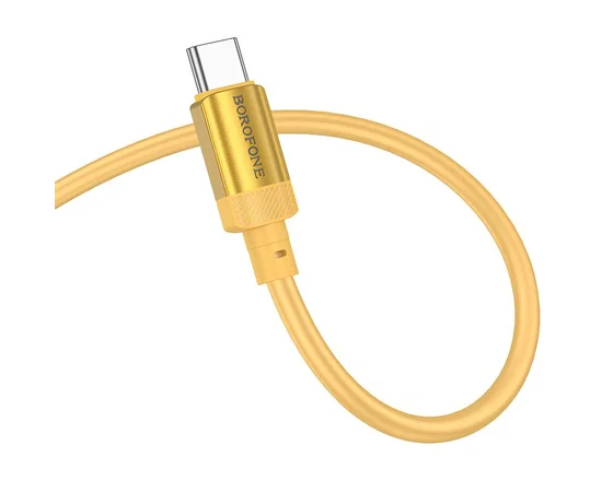 Дата кабель Borofone BX108 Start silicone USB to Type-C 3A (1m) Gold