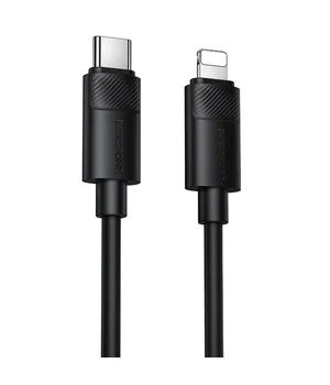 Дата кабель Borofone BX123 Leya Type-C to Lightning 30W (1m) Black