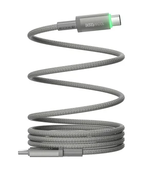 Дата кабель WIWU C084 Maglink Type-C to Type-C 100W (1m) Grey