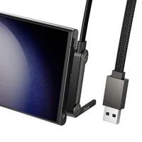 Дата кабель Hoco U150 Exquisite side plug and stand USB to Type-C 36W (1.2m) Black