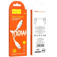 Дата кабель Hoco X96 Hyper Type-C to Type-C 100W (1m) White