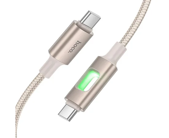 Дата кабель Hoco U144 New Type-C to Type-C 60W (1.2m) Gold