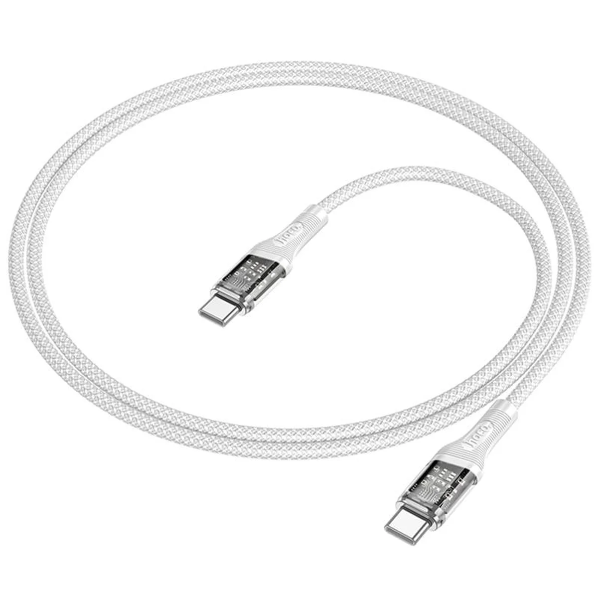 Дата кабель Hoco U111 Discovery Edition Type-C to Type-C 60W (1.2m) Grey