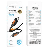 Дата кабель Borofone BX114 Structure Type-C to Lightning 27W (1m) Black