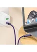 Дата кабель Hoco U125 Benefit 100W Type-C to Type-C (1.2m) Purple