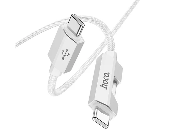 Дата кабель Hoco U123 Regent colorful 60W Type-C to Type-C (1.2m) Gray
