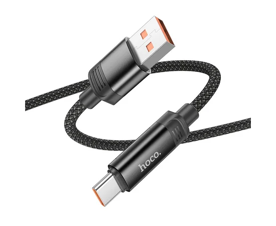 Дата кабель Hoco U126 Lantern 5A USB to Type-C (1.2m) Black