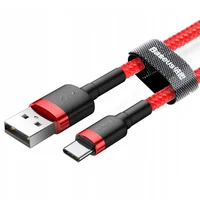 Дата кабель Baseus Cafule USB to Type-C Cable 3A (1m) (CATKLF-B) Красный