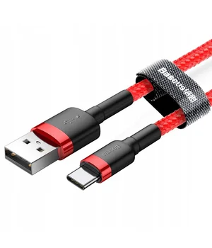 Дата кабель Baseus Cafule USB to Type-C Cable 3A (1m) (CATKLF-B) Красный