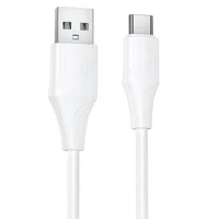 Дата кабель Hoco X124 Bien silicone USB to Type-C 3A (1m) White