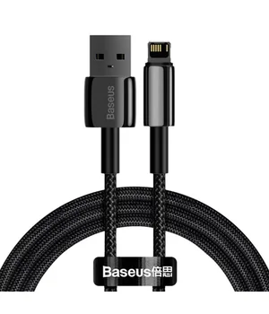 Дата кабель Baseus Tungsten Gold USB to Lightning Cable 2.4A (1m) (CALWJ-0) Black Дата кабель Baseus Tungsten Gold USB to Lightning Cable 2.4A (1m) (CALWJ-0) Black