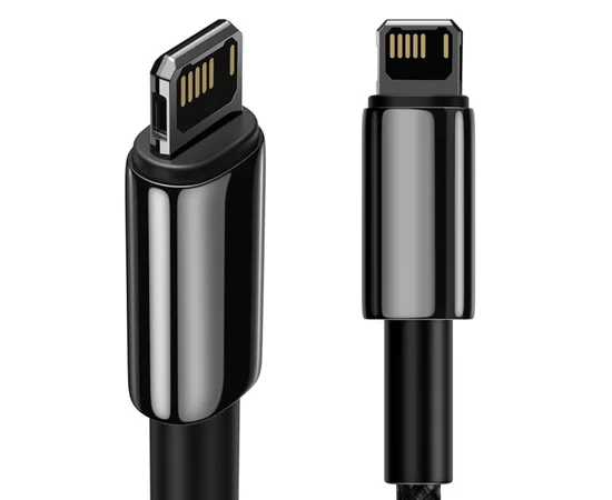 Дата кабель Baseus Tungsten Gold USB to Lightning Cable 2.4A (1m) (CALWJ-0) Black