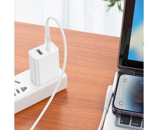 Дата кабель Borofone BX105 Corriente Type-C to Lightning (1m) White