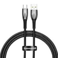 Дата кабель Baseus Glimmer Series Fast Charging Data Cable USB to Type-C 100W 1m (CADH00040) Black