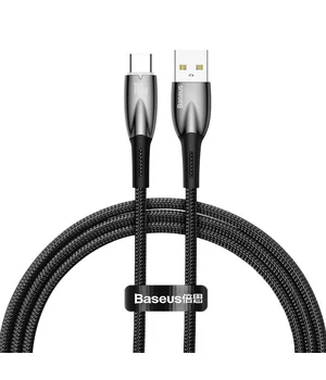 Дата кабель Baseus Glimmer Series Fast Charging Data Cable USB для Type-C 100W 1m (CADH00040) Black
