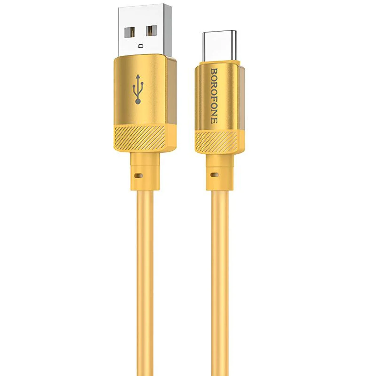 Дата кабель Borofone BX108 Start silicone USB to Type-C 3A (1m) Gold