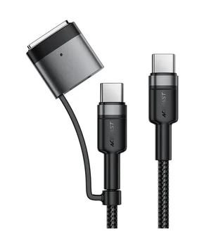 Дата кабель Acefast C22-05 2in1 Type-C to Type-C 240W/MAG3 140W (1.2m) Black