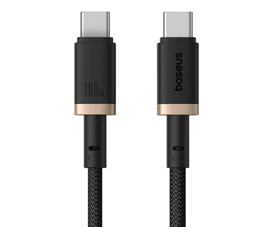 Дата кабель Baseus Dura Series Fast Charging Type-C to Type-C 100W (1m) (P10377803U01) Gold / Black