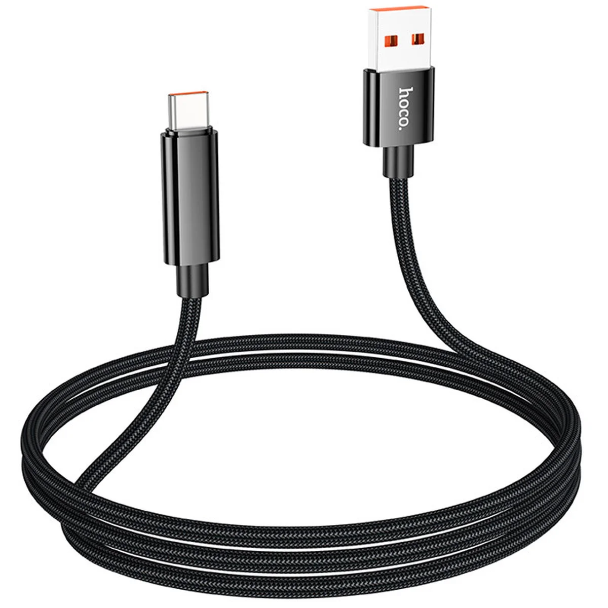 Дата кабель Hoco U125 Benefit 5A USB to Type-C (1.2m) Black