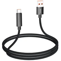 Дата кабель Hoco U125 Benefit 5A USB to Type-C (1.2m) Black