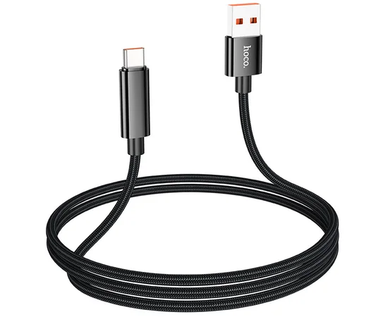 Дата кабель Hoco U125 Benefit 5A USB to Type-C (1.2m) Black