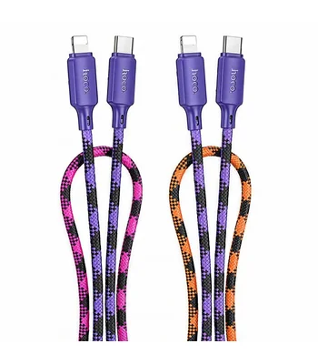 Дата кабель Hoco X116 Meridian Type-C to Lightning 27W (1m) Gradient Purple Mix