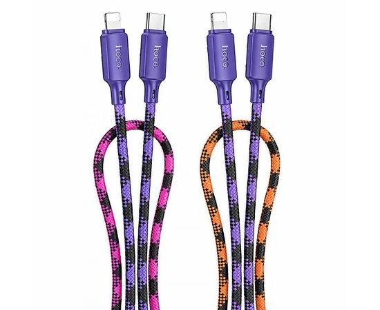 Дата кабель Hoco X116 Meridian Type-C to Lightning 27W (1m) Gradient Purple Mix