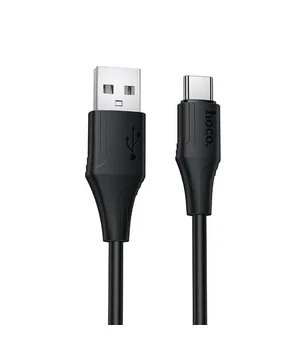 Дата кабель Hoco X124 Bien silicone USB to Type-C 3A (1m) Black