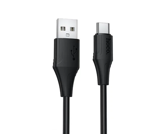 Дата кабель Hoco X124 Bien silicone USB to Type-C 3A (1m) Black