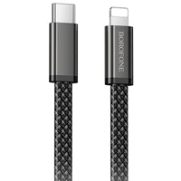 Дата кабель Borofone BX124 Peace Type-C to Lightning 30W (1m) Black
