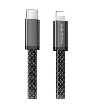 Дата кабель Borofone BX124 Peace Type-C to Lightning 30W (1m) Black