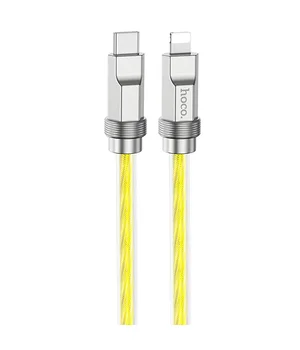 Дата кабель Hoco U113 Solid 20W Type-C to Lightning (1m) Gold