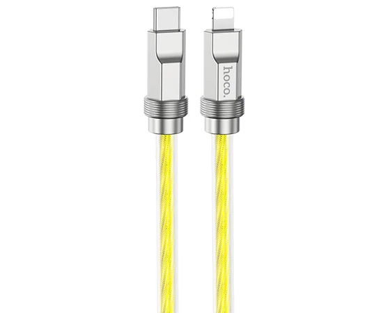 Дата кабель Hoco U113 Solid 20W Type-C to Lightning (1m) Gold